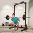 Half Rack Horizon Fitness HHR50 con Brazos de Seguridad y 25 Posiciones de Ajuste